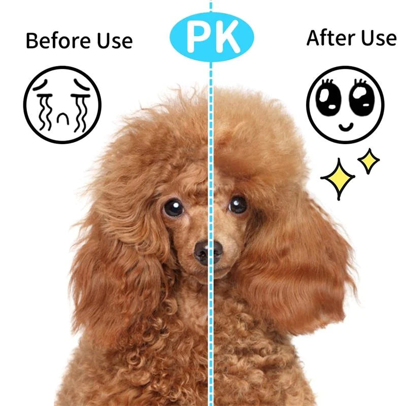 Self-Cleaning Slicker Brush for Cats and Dogs - Effective Pet Hair Removal and Massage Comb