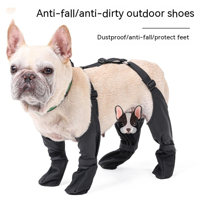 Adjustable Waterproof Dog Boots - Breathable Outdoor Footwear for Pet Paw Protection