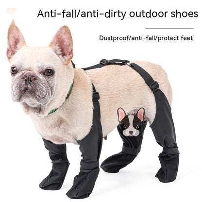 Adjustable Waterproof Dog Boots - Breathable Outdoor Footwear for Pet Paw Protection