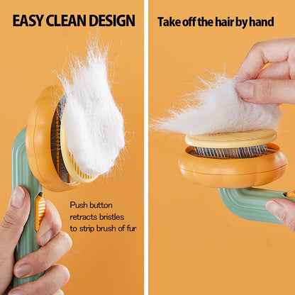 Self-Cleaning Pet Slicker Brush for Dogs & Cats