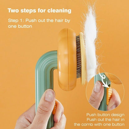 Self-Cleaning Pet Slicker Brush for Dogs & Cats