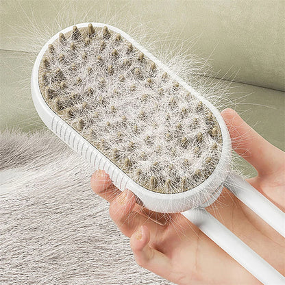 Professional 3-in-1 Electric Pet Grooming Brush with Steam and Spray for Cats and Dogs - Massage and Hair Removal Comb