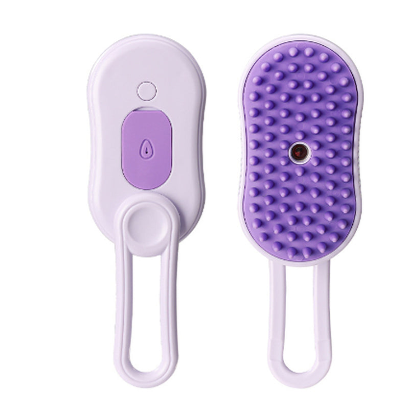Professional 3-in-1 Electric Pet Grooming Brush with Steam and Spray for Cats and Dogs - Massage and Hair Removal Comb