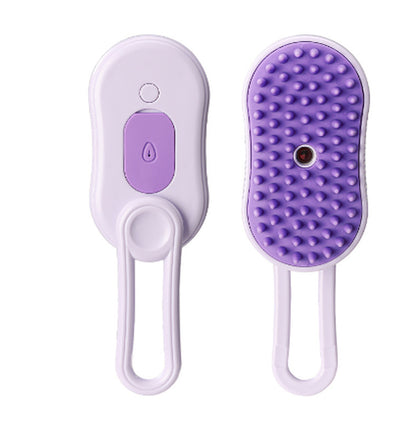 Professional 3-in-1 Electric Pet Grooming Brush with Steam and Spray for Cats and Dogs - Massage and Hair Removal Comb