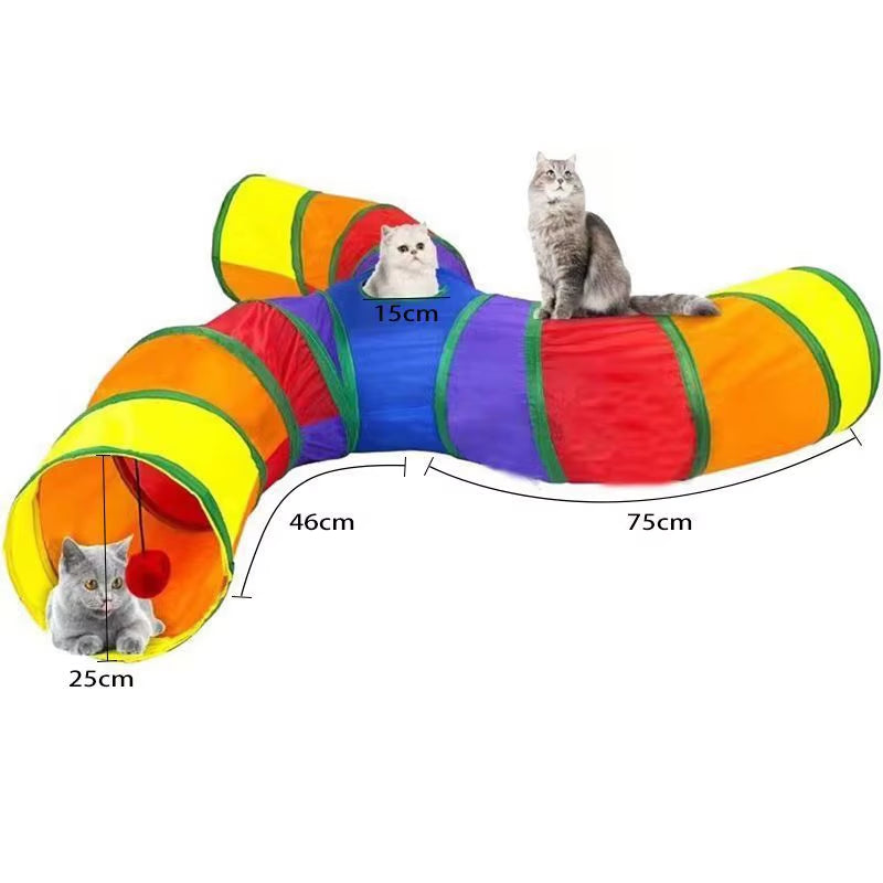Cat Tunnel Foldable Cat Tunnel Pet Supplies Cat S T Y Pass Play Tunnel Cat Toy Breathable Drill Barrel for Indoor Loud Paper