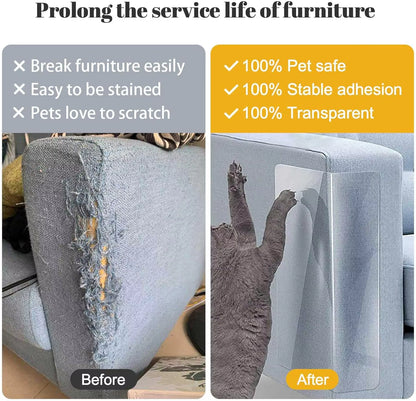 Pawtector- Transparent cat  anti scratch protector Furniture Couch Corner Indoor Sofa Wall Protector