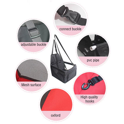 Waterproof Travel Dog Car Seat Cover - Pet Carrier Hammock for Small & Medium Dogs and Cats