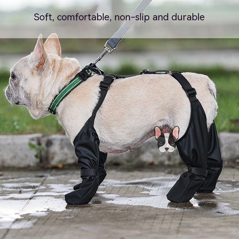 Adjustable Waterproof Dog Boots - Breathable Outdoor Footwear for Pet Paw Protection
