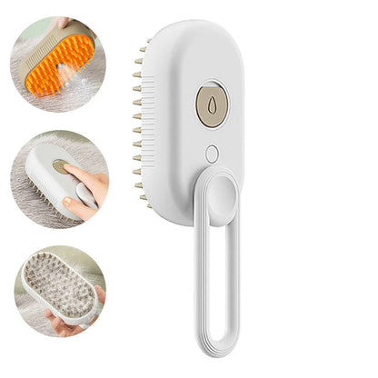Professional 3-in-1 Electric Pet Grooming Brush with Steam and Spray for Cats and Dogs - Massage and Hair Removal Comb