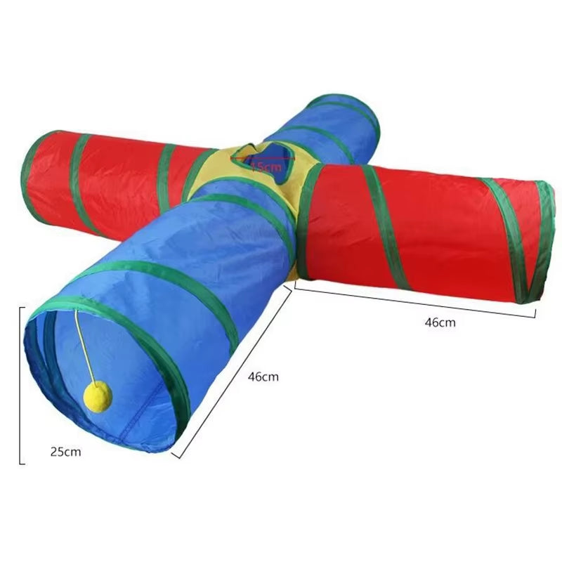 Cat Tunnel Foldable Cat Tunnel Pet Supplies Cat S T Y Pass Play Tunnel Cat Toy Breathable Drill Barrel for Indoor Loud Paper
