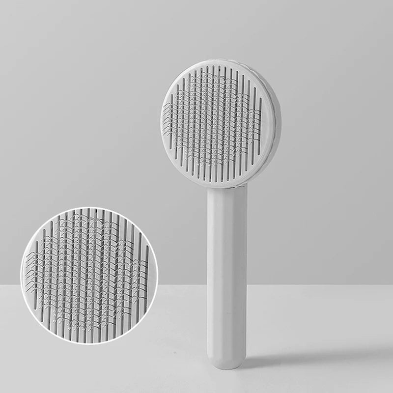 Self-Cleaning Slicker Brush for Cats and Dogs - Effective Pet Hair Removal and Massage Comb