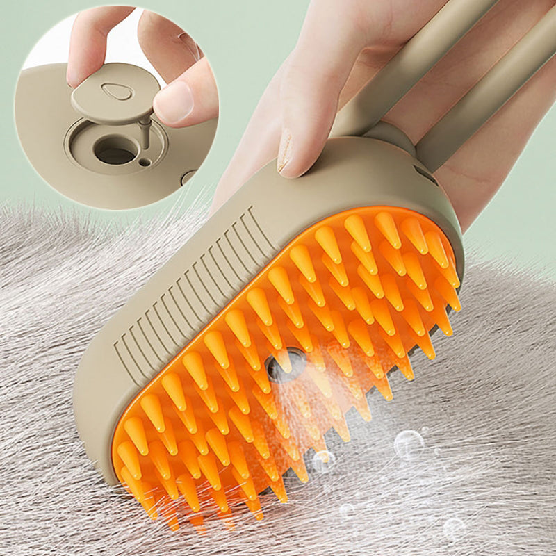 Professional 3-in-1 Electric Pet Grooming Brush with Steam and Spray for Cats and Dogs - Massage and Hair Removal Comb