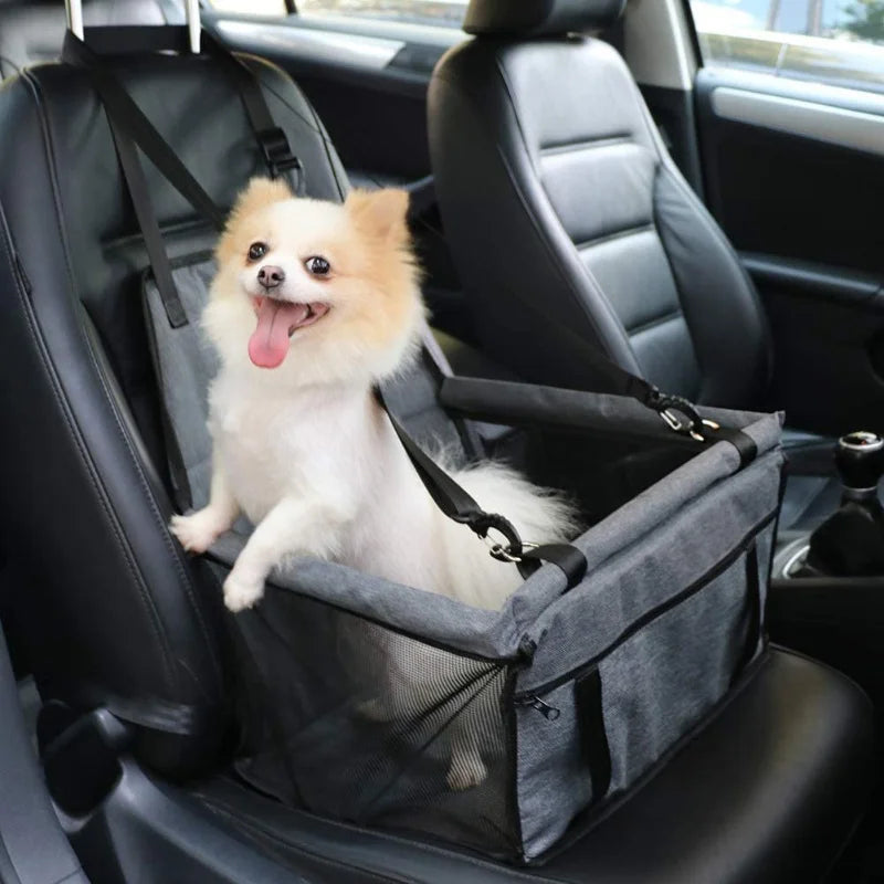 Travel in Style: Foldable Dog Car Seat Cover & Safety Harness for Pets! 🐾🚗