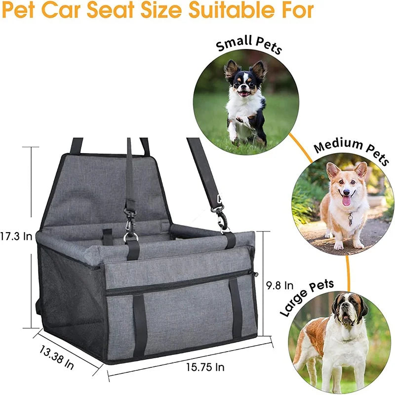 Travel in Style: Foldable Dog Car Seat Cover & Safety Harness for Pets! 🐾🚗
