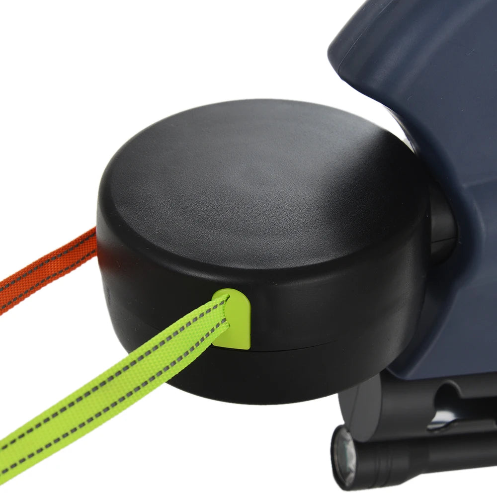 3In1 Double Head Dog Leash Flashlight Poop Bag Dispenser Dual Reflective Pet Cat Leash Automatic Extendable Puppy Traction Rope