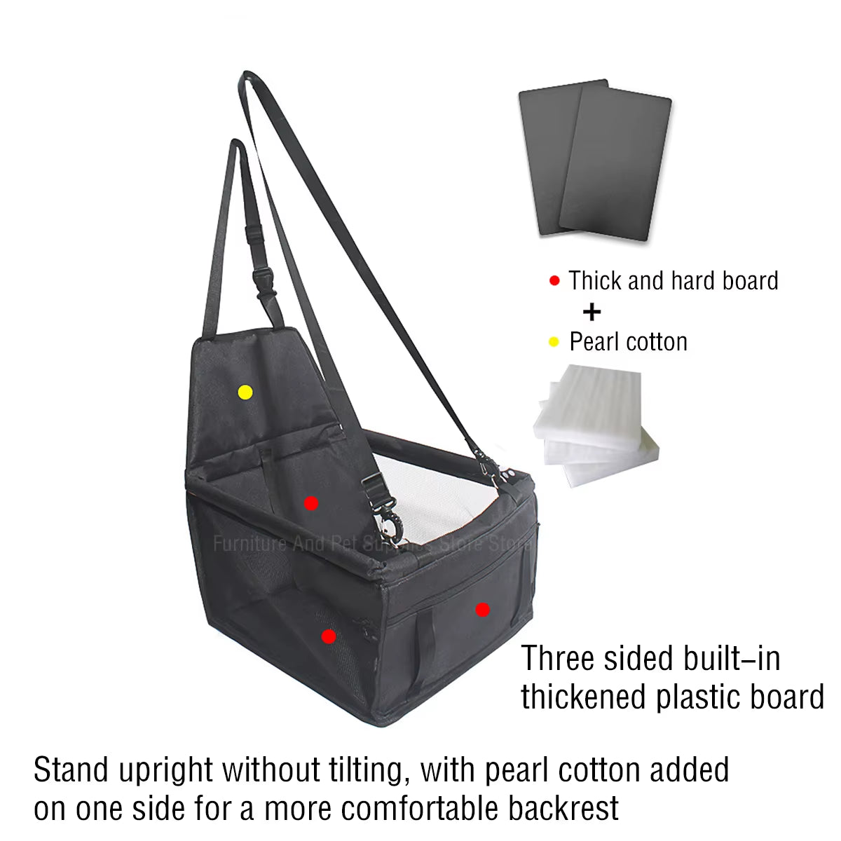 Waterproof Travel Dog Car Seat Cover - Pet Carrier Hammock for Small & Medium Dogs and Cats