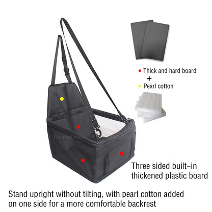 Waterproof Travel Dog Car Seat Cover - Pet Carrier Hammock for Small & Medium Dogs and Cats