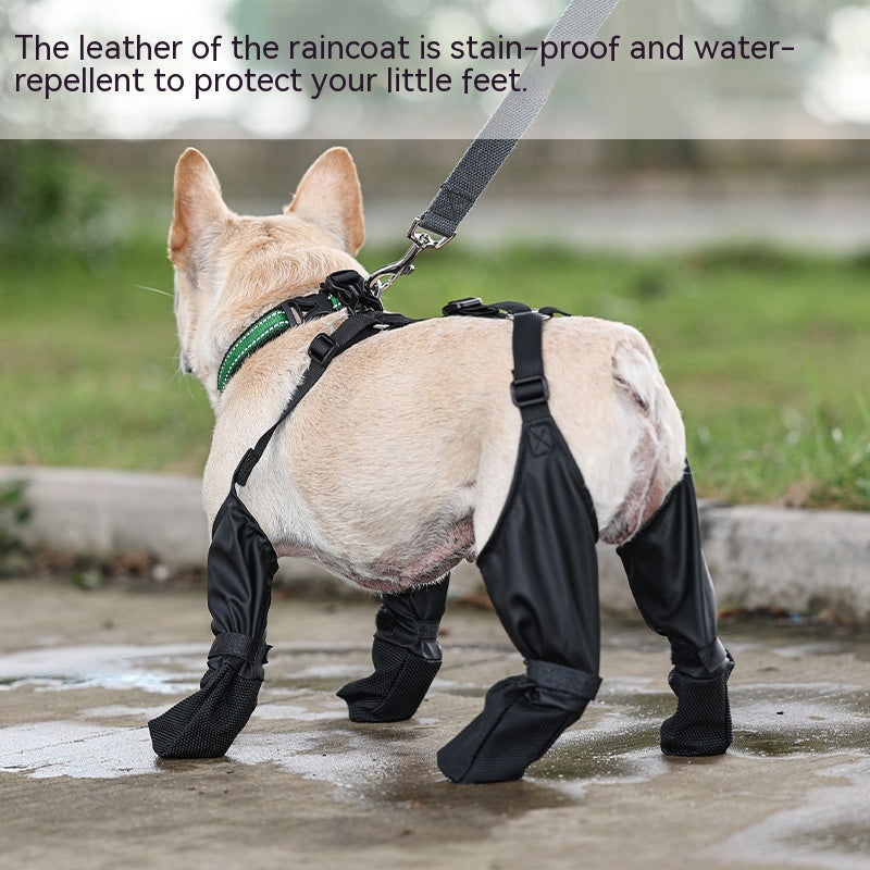 Adjustable Waterproof Dog Boots - Breathable Outdoor Footwear for Pet Paw Protection