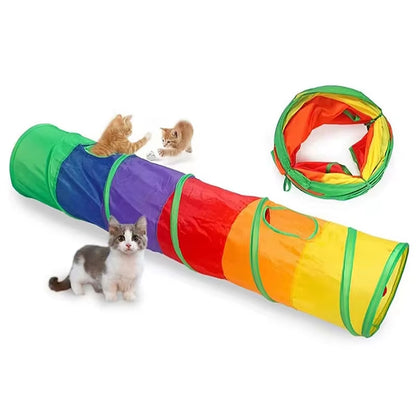 Cat Tunnel Foldable Cat Tunnel Pet Supplies Cat S T Y Pass Play Tunnel Cat Toy Breathable Drill Barrel for Indoor Loud Paper