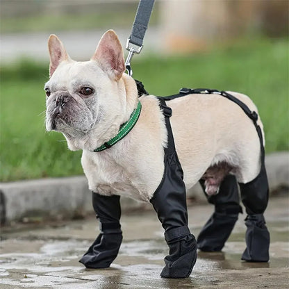 Adjustable Waterproof Dog Boots - Breathable Outdoor Footwear for Pet Paw Protection