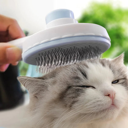 Self-Cleaning Slicker Brush for Cats and Dogs - Effective Pet Hair Removal and Massage Comb